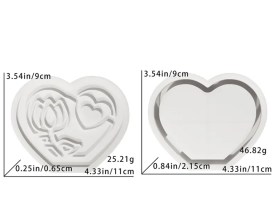 Molde silicona adorno corazon calado 